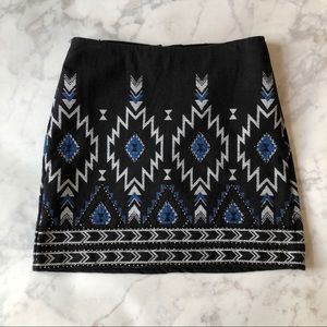 H&M Aztec Print Mini Skirt